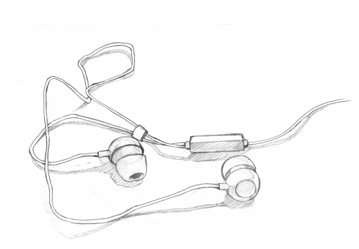 sketch -earphone- by grimay on DeviantArt