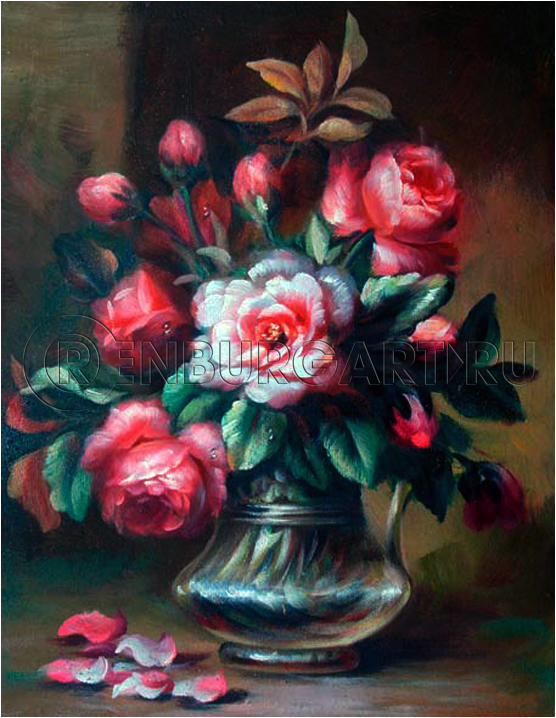 Картина “Букет роз”, холст, масло