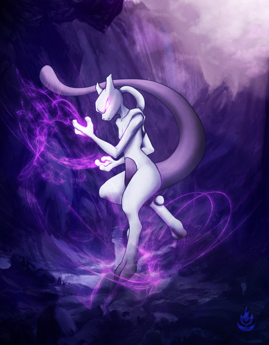 Хештег 1 на AnimeReactor Mewtwo___in_cerulean_cave_by_lunaticduplicate-d7mdf47