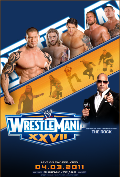 WWE WrestleMania 27 2nd Poster by ABatista93 by AhmedBatista1993