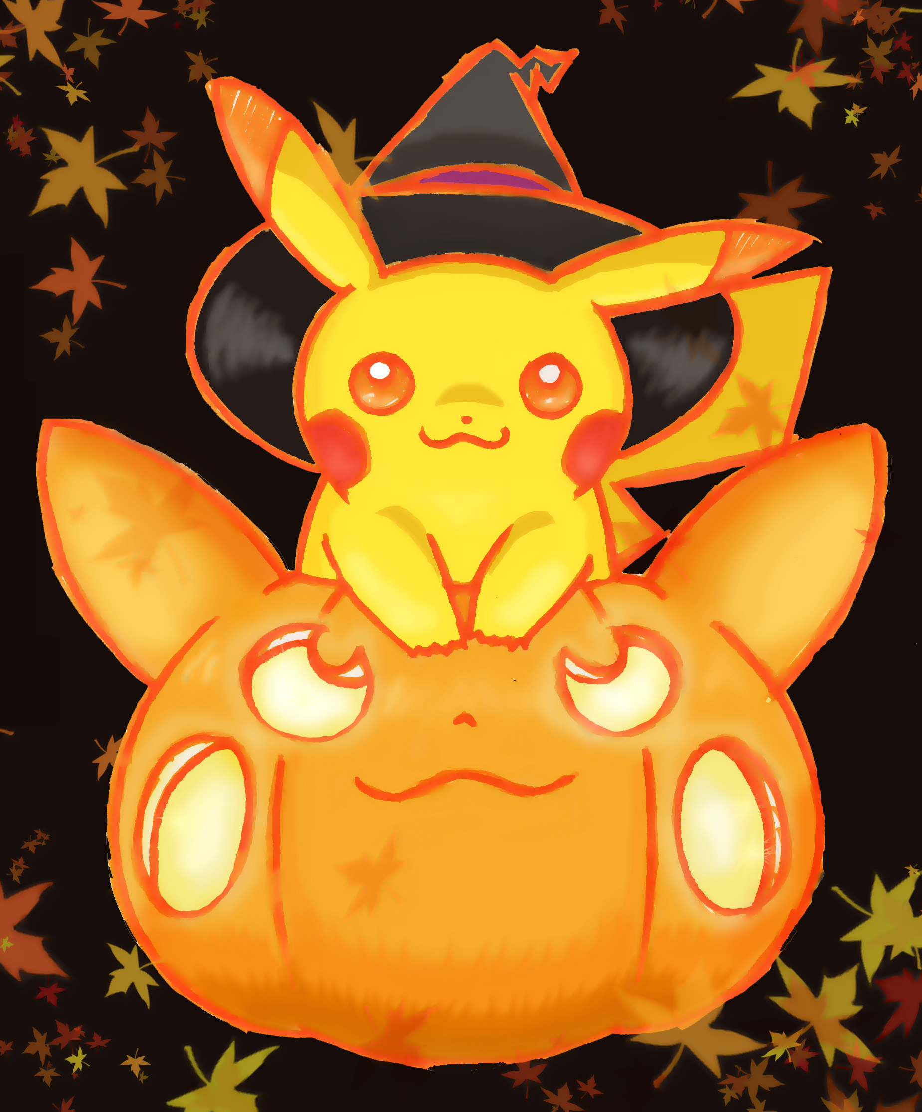 pikachu_halloween_coloured_by_shiroiwolf