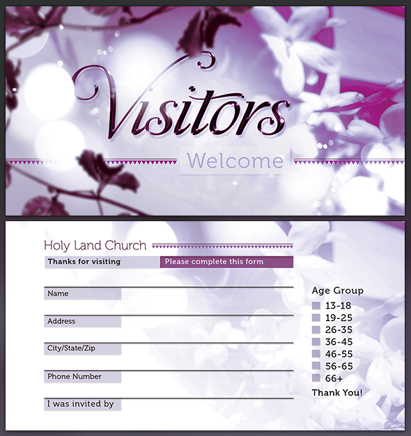 CHURCH VISITORS CARD Template by SeraphimChris on DeviantArt