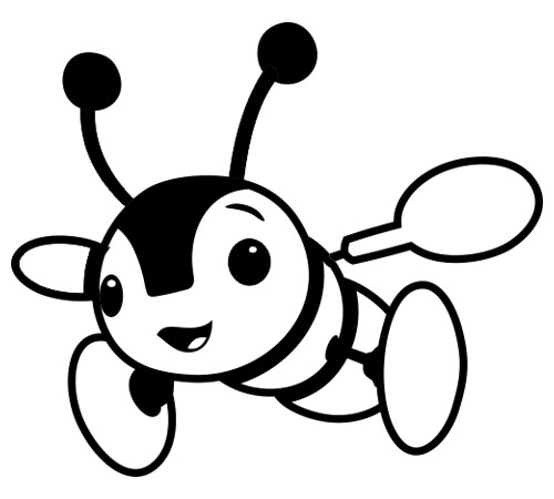 bee clipart black and white free - photo #17
