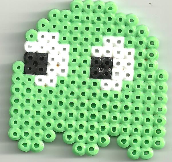 Green Pacman Ghost by Ravenfox-Beadsprites on DeviantArt