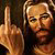 Jesus middle finger chat emote