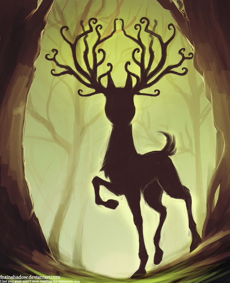 deer god by FoxInShadow on DeviantArt