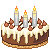 Dark Chocolate Cake Type 3 with candles 50x50 icon