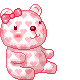 pink love bear by Chibivillecute