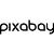 Pixabay (text, white) Icon