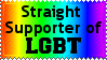 Straight for LGBT Stamp by lightpurge