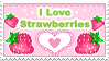 I Love Strawberries Stamp by Annortha