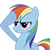 Rainbow Dash Salute (Emoticon)