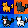 Pixel kitties by FlareAKACuteFlareon