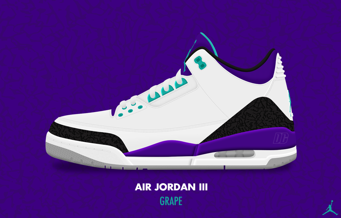 Air Jordan III 'Grape' by DCrossover11 on DeviantArt