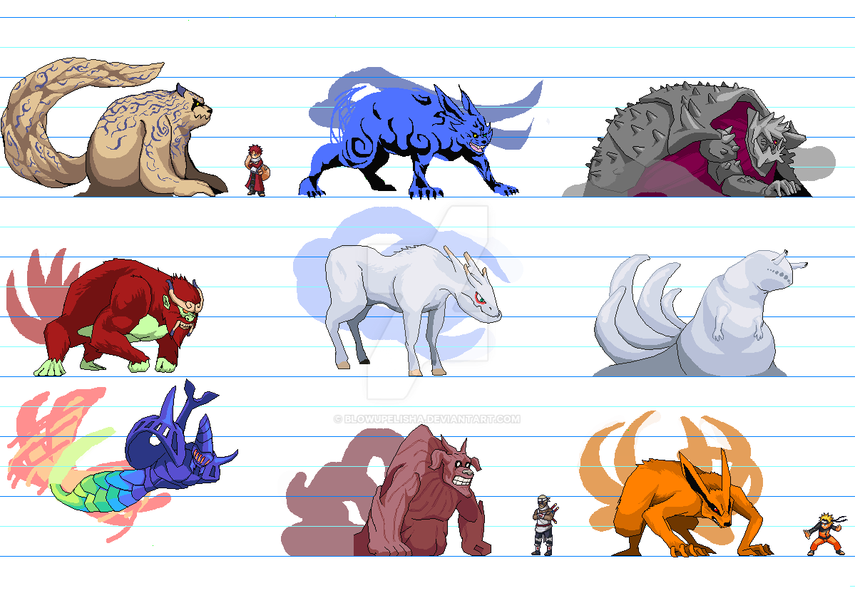 NZC Tailed Beasts Sprites (Updated) by BlowUpElisha on 